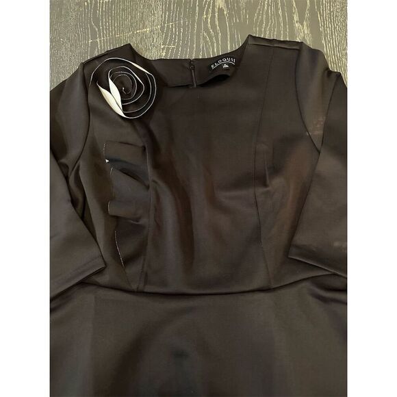 Eloquii Women's Elegant Classic Silhouette Dress Black Size 18 NWT - Picture 3 of 14
